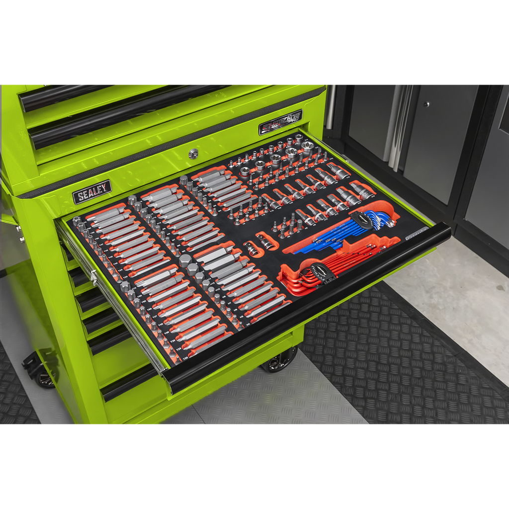 Tool Chest Combination 14 Drawer with 446pc Tool Kit - Green TBTPCOMBO7