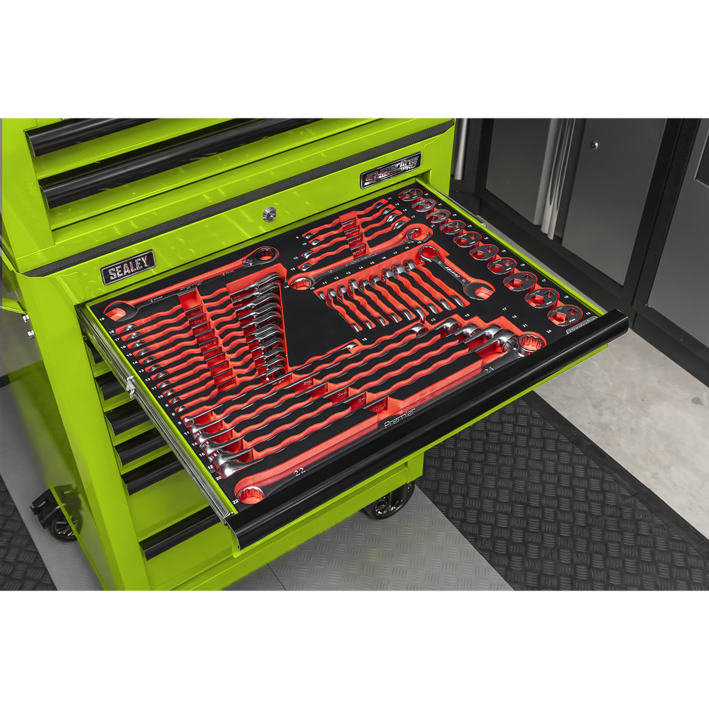 Tool Chest Combination 14 Drawer with 446pc Tool Kit - Green TBTPCOMBO7