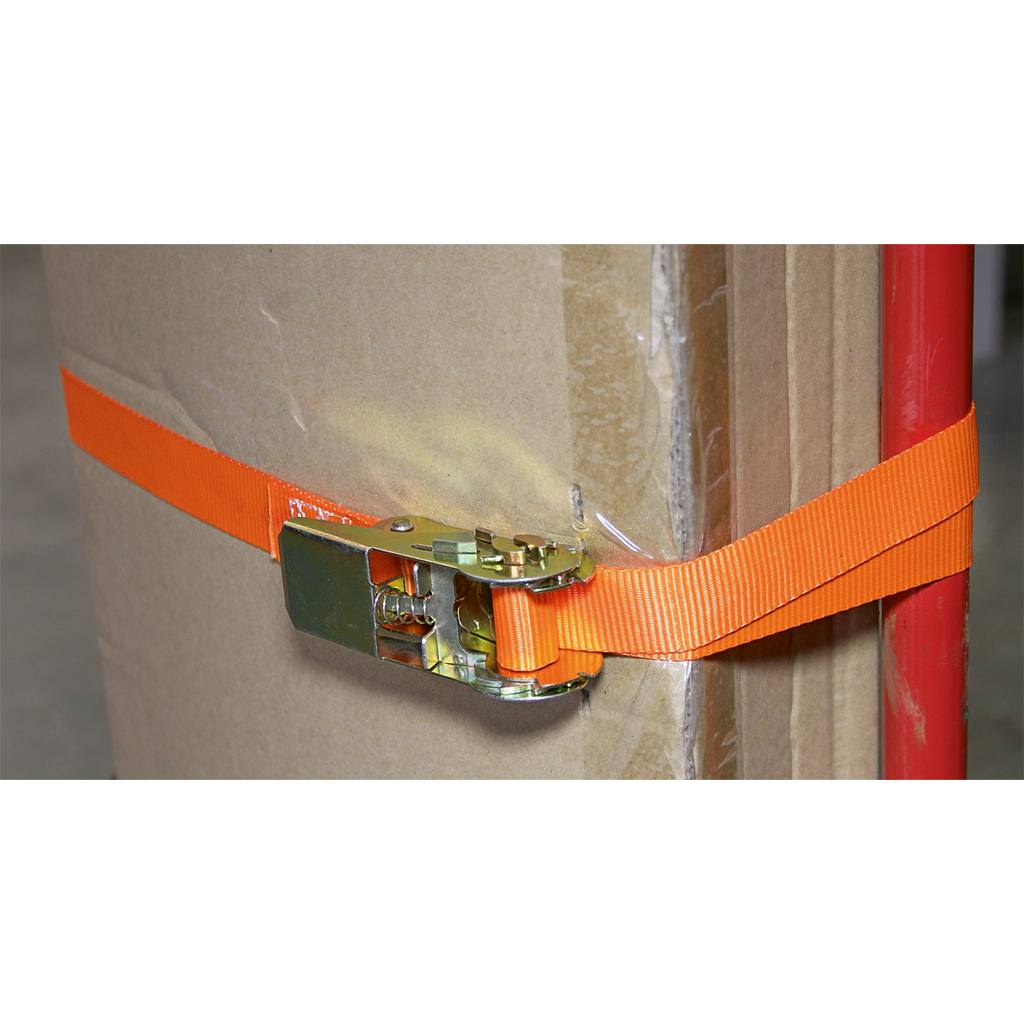 Self-Securing Ratchet Straps 25mm x 4.5m 500kg Breaking Strength - Pair TD05045E