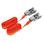 Self-Securing Ratchet Straps 25mm x 4.5m 500kg Breaking Strength - Pair TD05045E