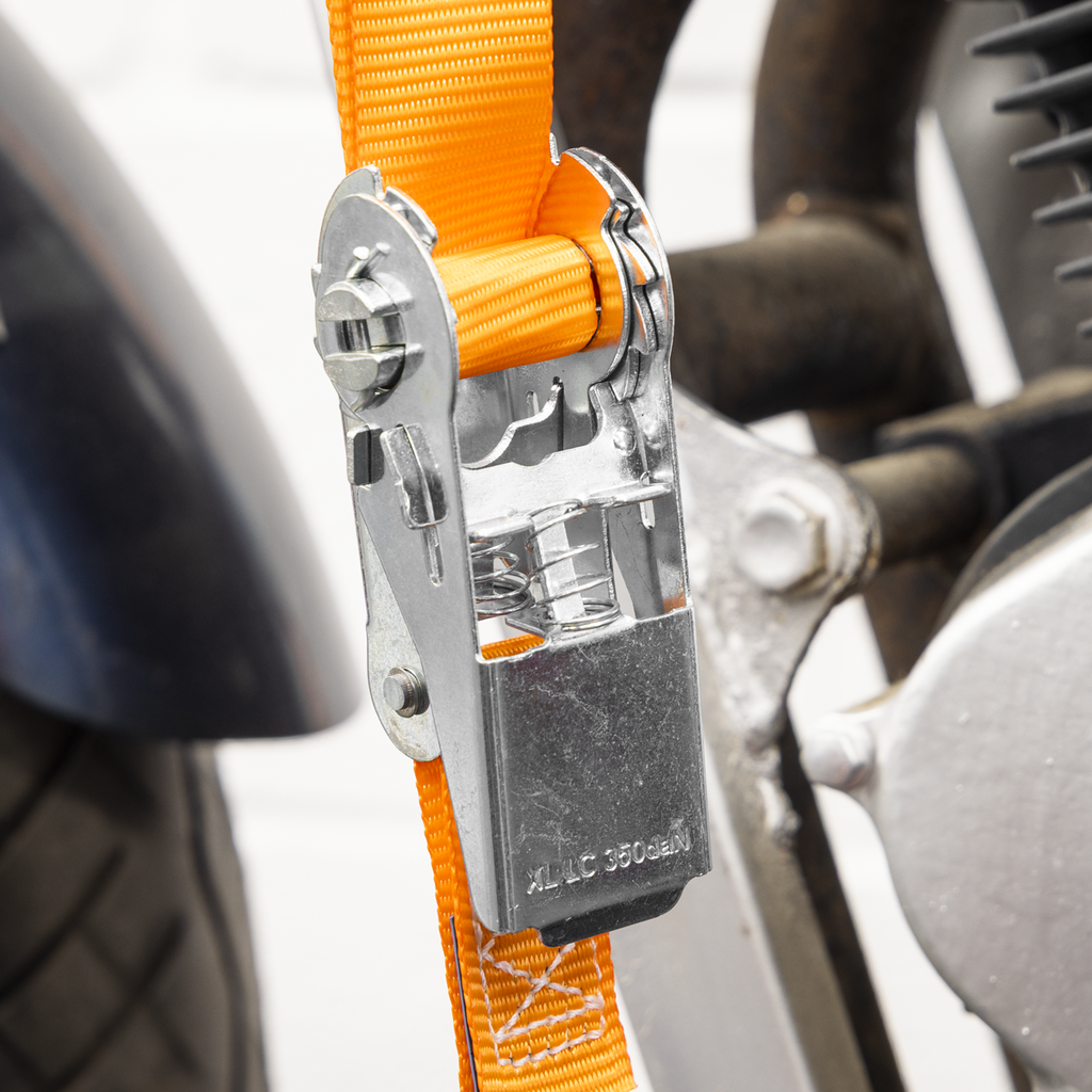 Ratchet Straps Polyester Webbing with S-Hooks 25mm x 4m 500kg Breaking Strength - 2 Pairs TD0540S4