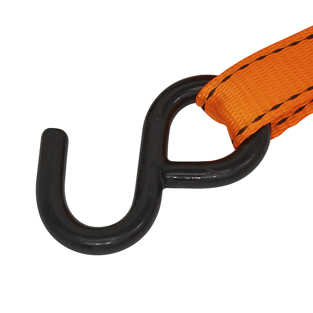 Ratchet Strap Polyester Webbing S-Hook with Corner Protector 25mm x 5m 600kg Breaking Strength TD0635S