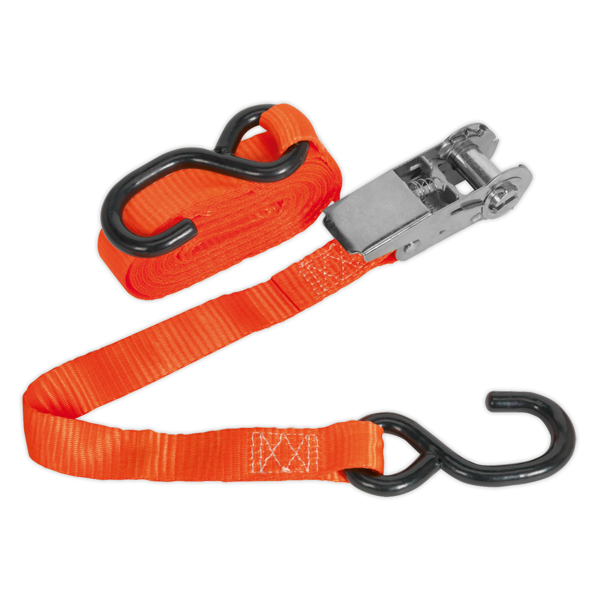 Ratchet Strap Polyester Webbing with S-Hook 25mm x 4.5m 800kg Breaking Strength TD0845S