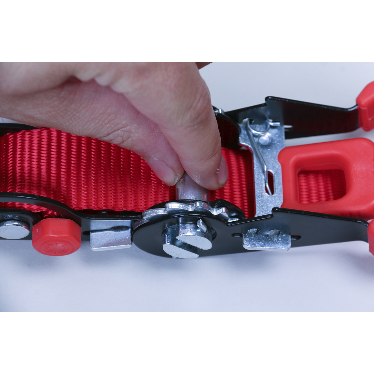 Slide Ratchet Strap Polyester Webbing with S-Hooks 32mm x 3m 1200kg Breaking Strength TD1202SR