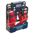 Slide Ratchet Strap Polyester Webbing with S-Hooks 32mm x 3m 1200kg Breaking Strength TD1202SR