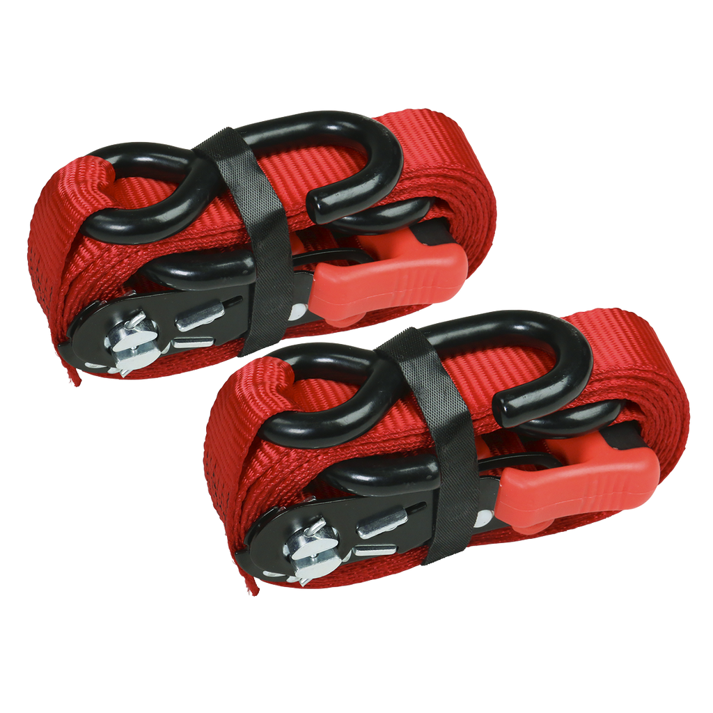Slide Ratchet Strap Polyester Webbing with S-Hooks 32mm x 3m 1200kg Breaking Strength TD1202SR