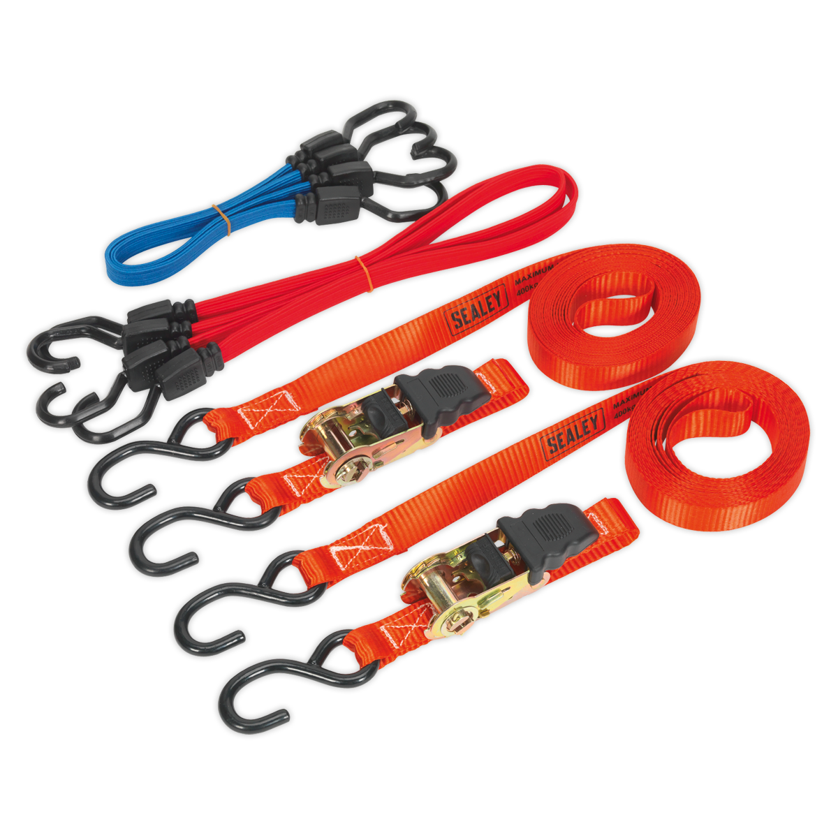 Ratchet Strap & Bungee Cord Set 6pc TD285SBD