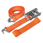 Alloy Wheel Car Transporter Ratchet Strap 50mm x 3m 5000kg Breaking Strength TDRWA