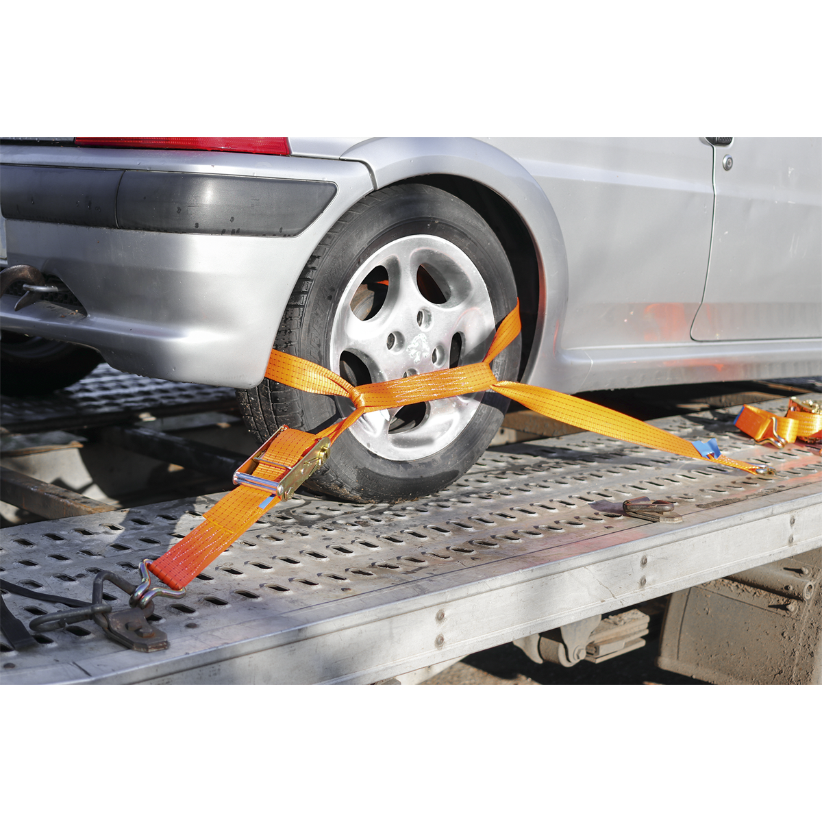 Alloy Wheel Car Transporter Ratchet Strap 50mm x 3m 5000kg Breaking Strength TDRWA