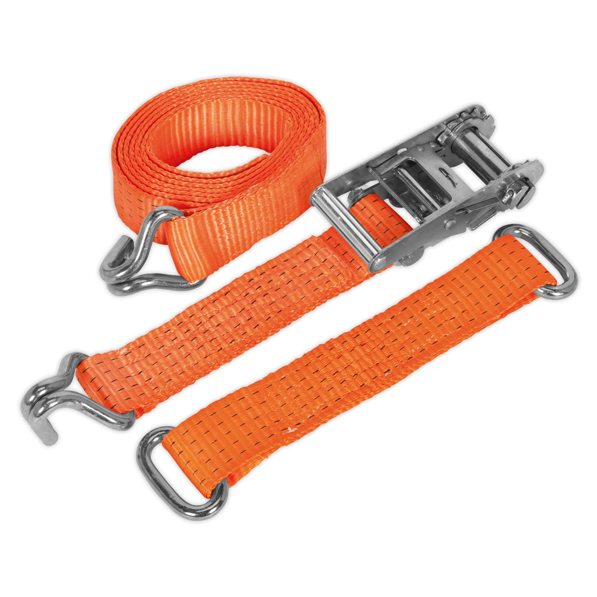 Steel Wheel Car Transporter Ratchet Strap 50mm x 3m 4500kg Breaking Strength TDRWS