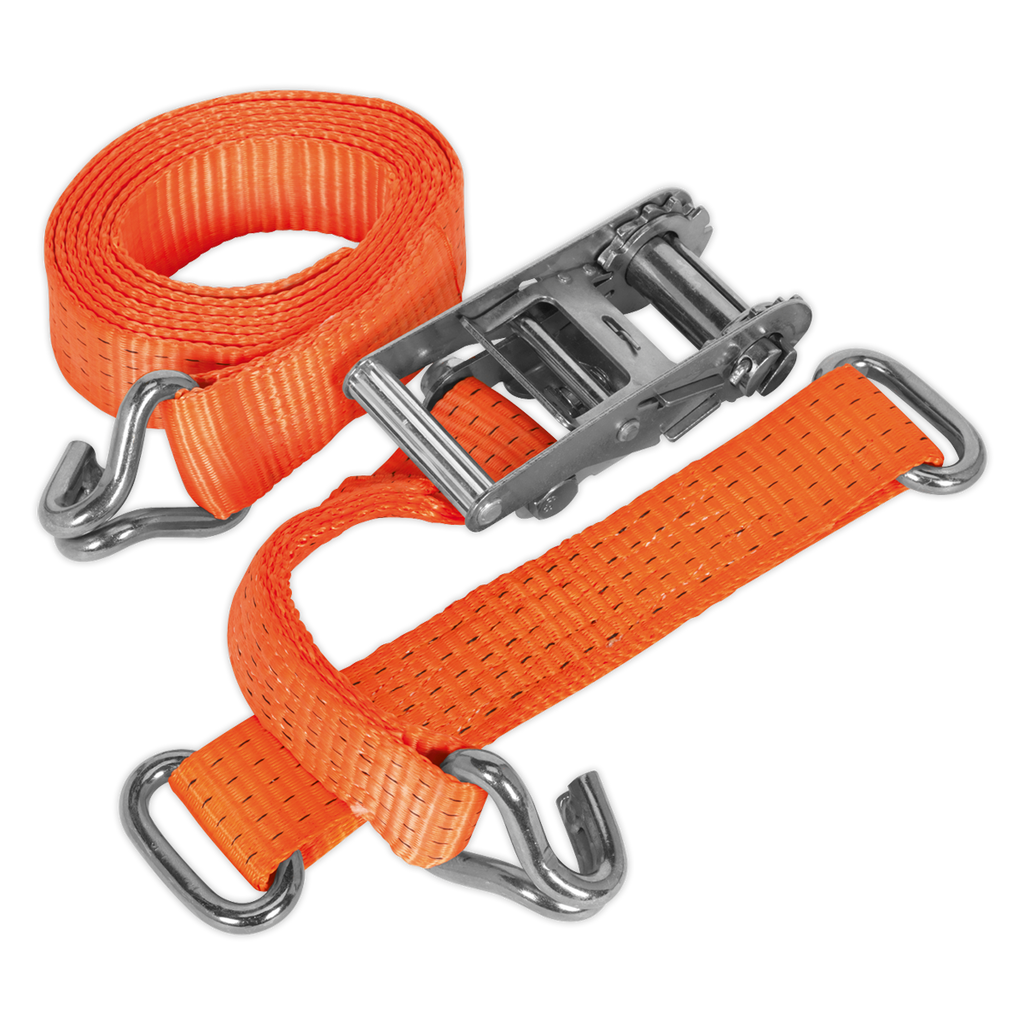 Steel Wheel Car Transporter Ratchet Strap 50mm x 3m 4500kg Breaking Strength TDRWS