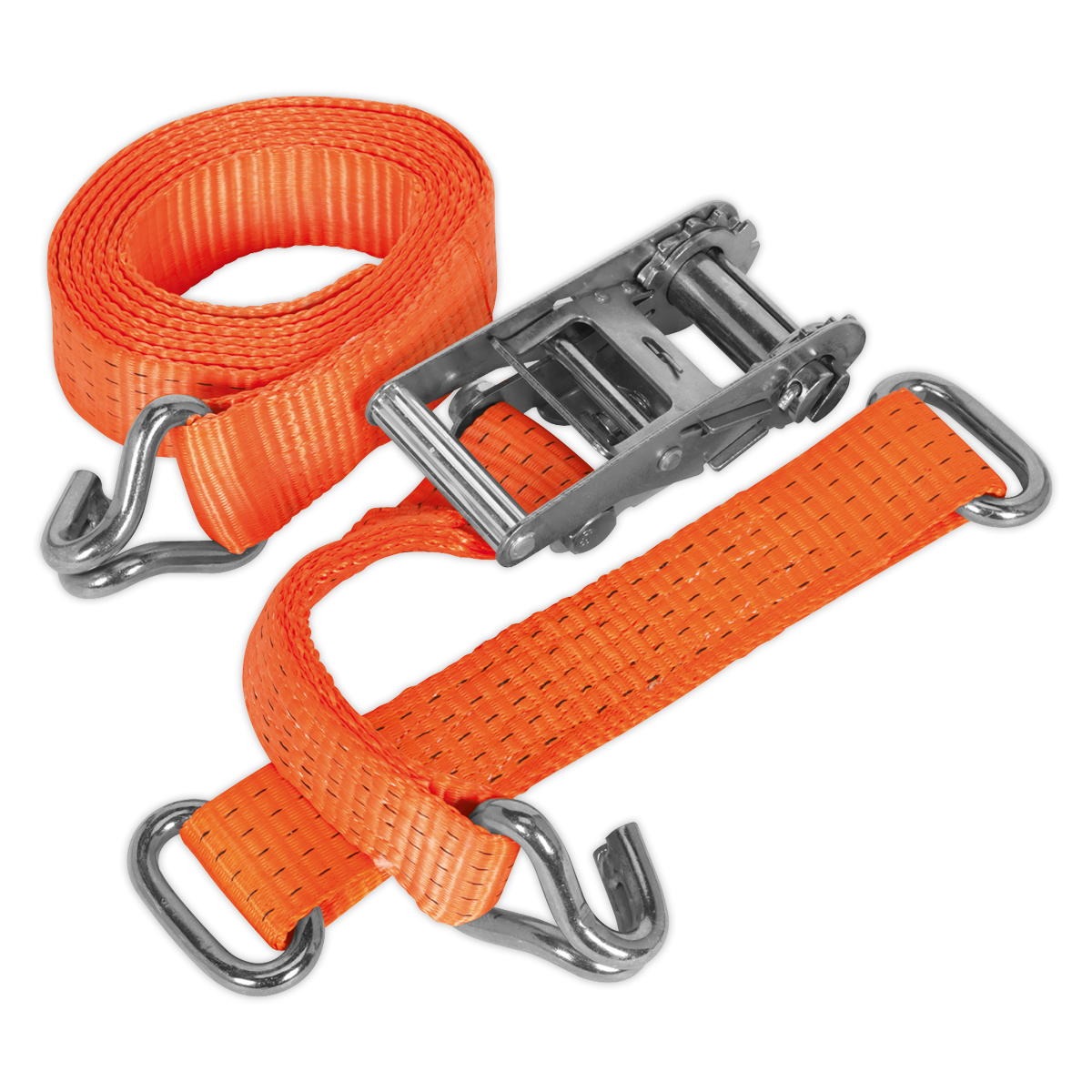 Steel Wheel Car Transporter Ratchet Strap 50mm x 3m 4500kg Breaking Strength TDRWS