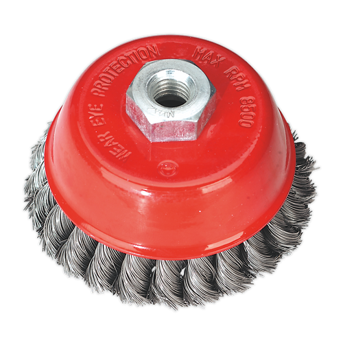 100mm Twist Knot Wire Cup Brush M14 x 2mm TKCB100
