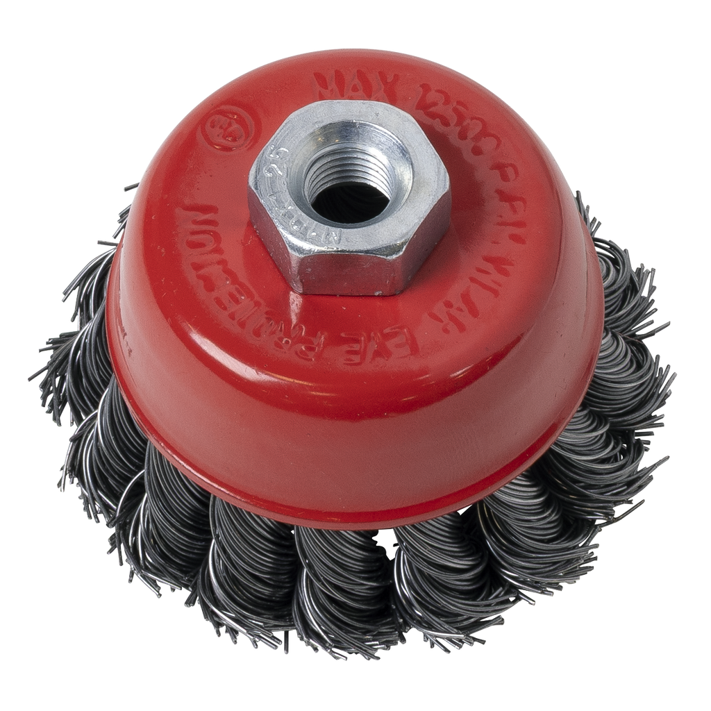 65mm Twist Knot Wire Cup Brush M10 x 1.25mm TKCB652