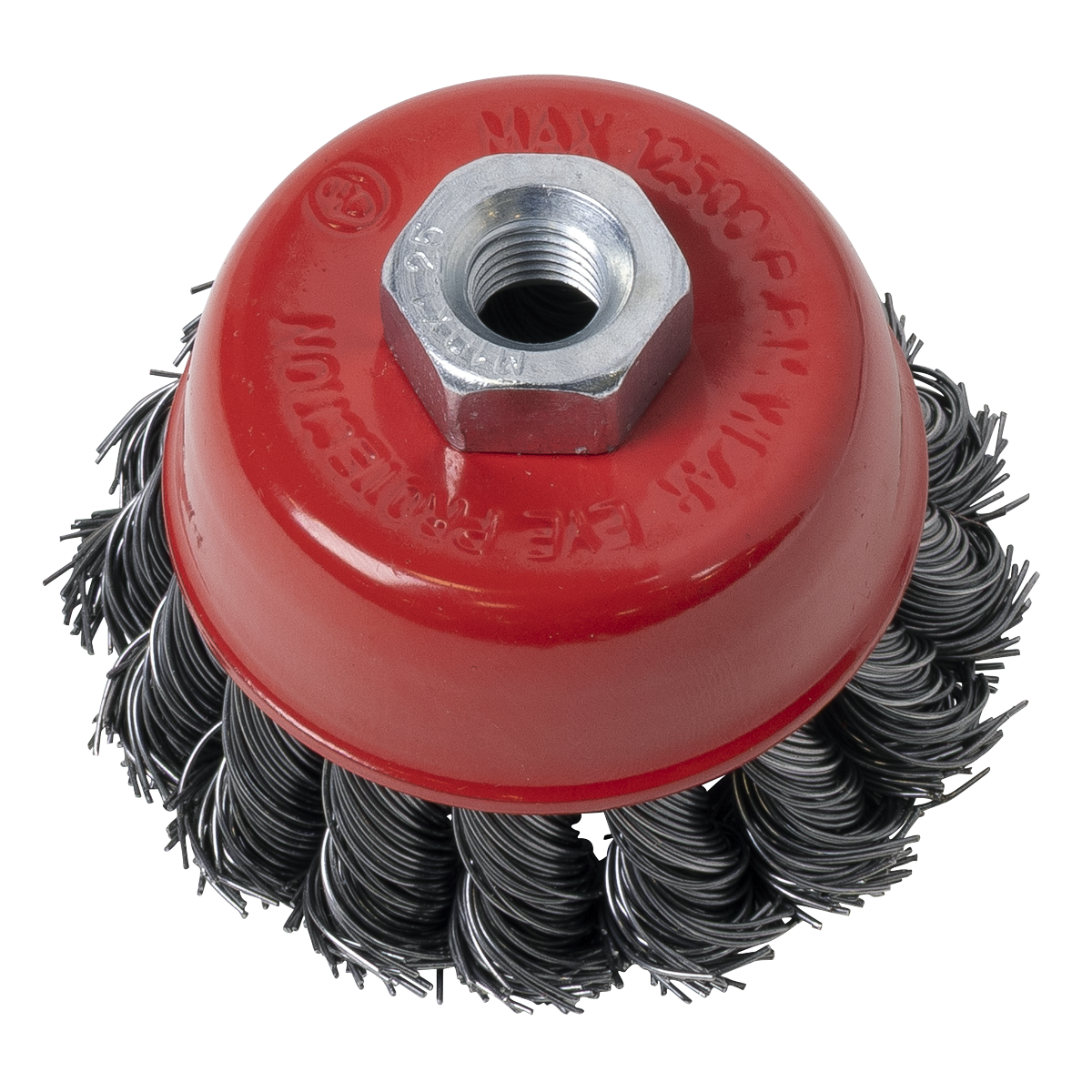 65mm Twist Knot Wire Cup Brush M10 x 1.25mm TKCB652