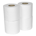 Plain White Toilet Roll - Pack of 4 x 10 (40 Rolls) TOL40