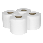 Plain White Toilet Roll - Pack of 4 x 10 (40 Rolls) TOL40