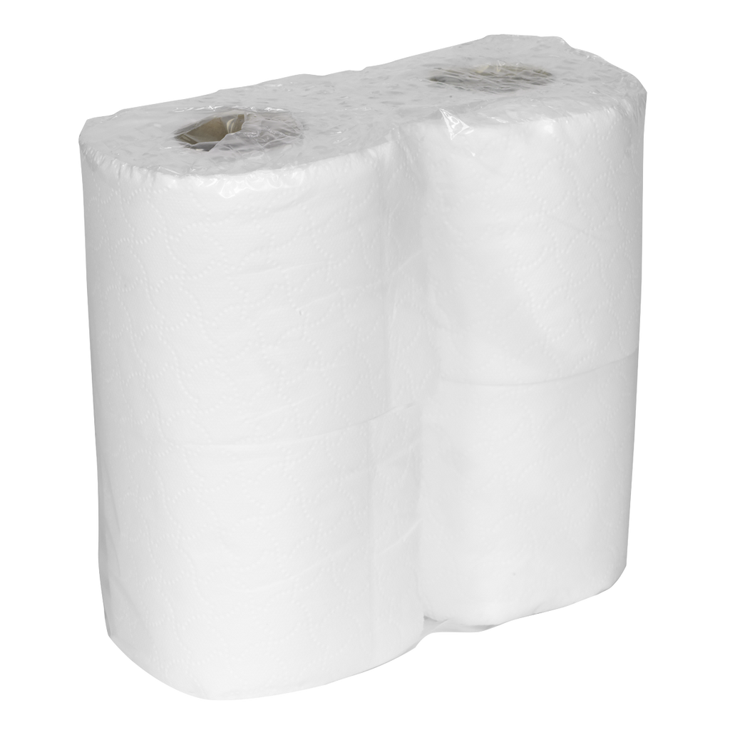 Plain White Toilet Roll - Pack of 4 x 10 (40 Rolls) TOL40