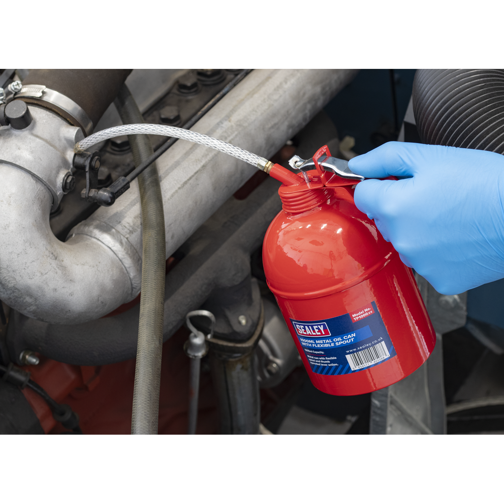 Metal Oil Can with Flexible Spout 1000ml TP1000