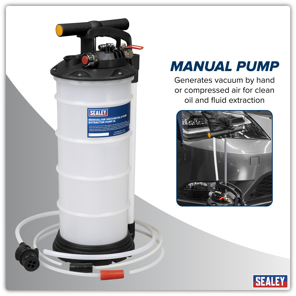 Manual/Air Vacuum Oil & Fluid Extractor Pump 4L TP6900