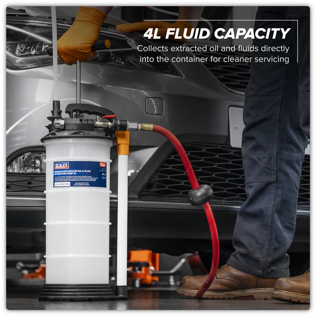 Manual/Air Vacuum Oil & Fluid Extractor Pump 4L TP6900