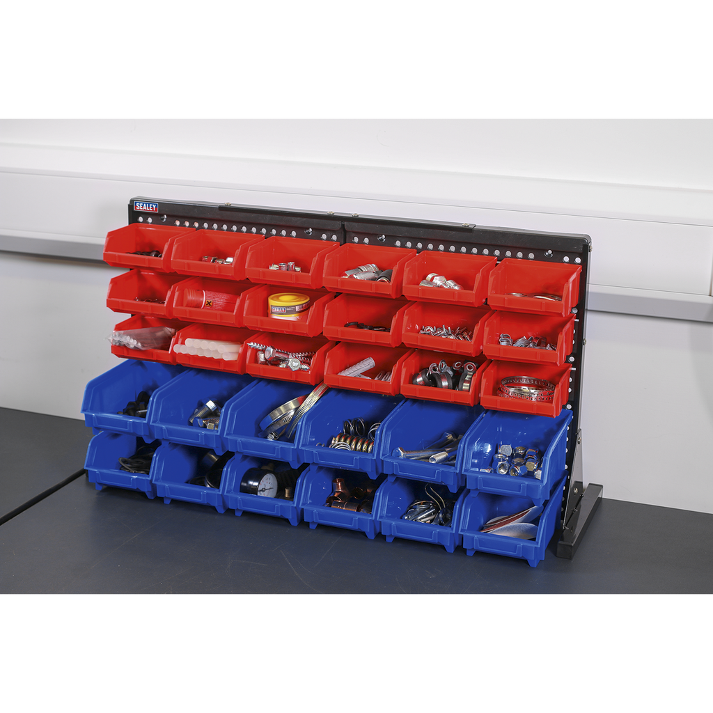 Bench Mounting Bin Storage System with 30 Bins TPS1218