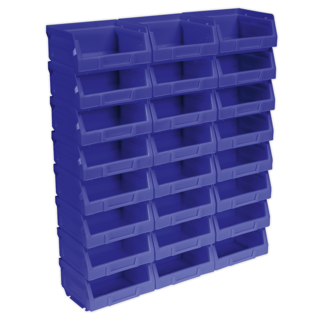 Plastic Storage Bin 105 x 85 x 55mm, Blue - Pack of 24 TPS124B