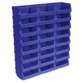 Plastic Storage Bin 105 x 85 x 55mm, Blue - Pack of 24 TPS124B