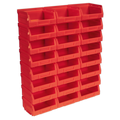 Plastic Storage Bin 105 x 85 x 55mm, Red - Pack of 24 TPS124R