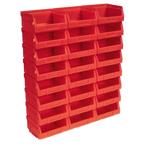 Plastic Storage Bin 105 x 85 x 55mm, Red - Pack of 24 TPS124R