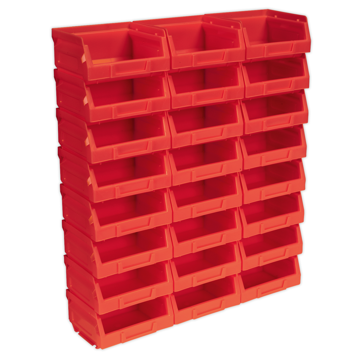 Plastic Storage Bin 105 x 85 x 55mm, Red - Pack of 24 TPS124R
