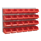 Bin & Panel Combination 24 Bins - Red TPS130