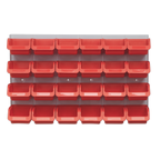 Bin & Panel Combination 24 Bins - Red TPS130