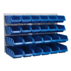 Bin & Panel Combination 24 Bins - Blue TPS131