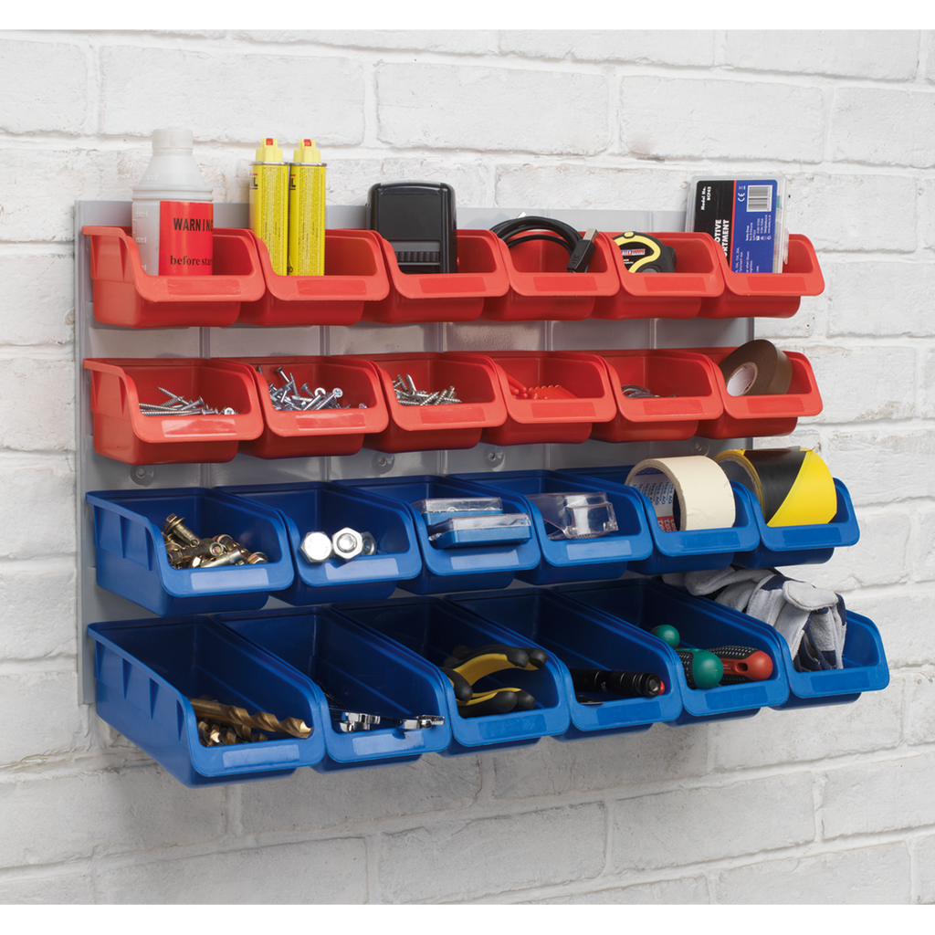 Bin & Panel Combination 24 Bins - Red/Blue TPS132