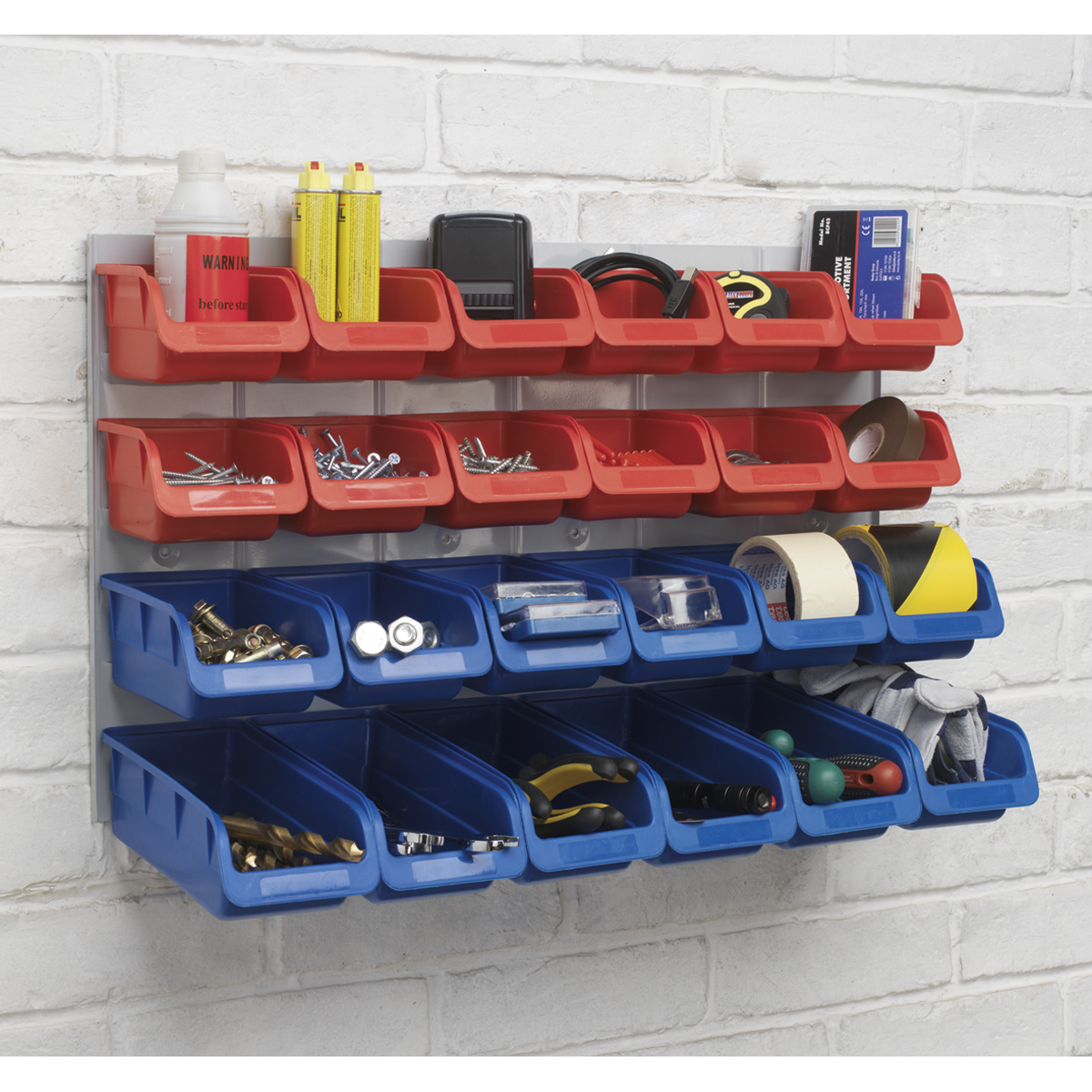 Bin & Panel Combination 24 Bins - Red/Blue TPS132