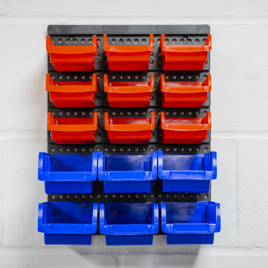 Wall Mounting Bin Storage System with 15 Bins TPS1569WM