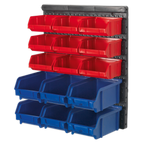 Wall Mounting Bin Storage System with 15 Bins TPS1569WM