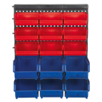 Wall Mounting Bin Storage System with 15 Bins TPS1569WM