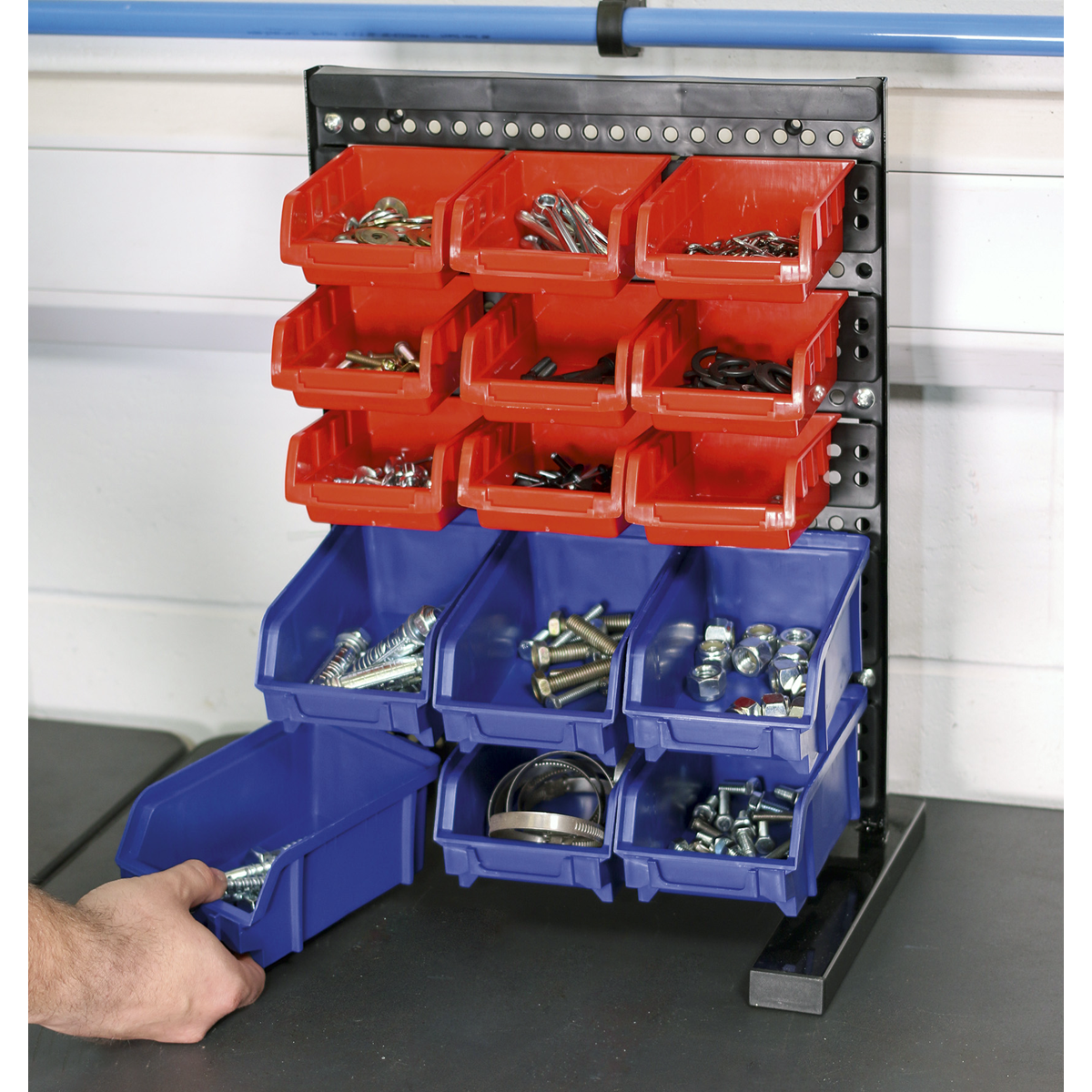 Bench Mounting Bin Storage System with 15 Bins TPS1569