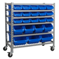 Mobile Bin Storage System with 22 Bins TPS22