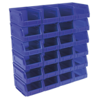 Plastic Storage Bin 105 x 165 x 85mm, Blue - Pack of 24 TPS224B