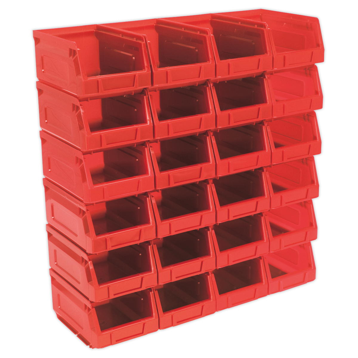 Plastic Storage Bin 105 x 165 x 85mm, Red - Pack of 24 TPS224R