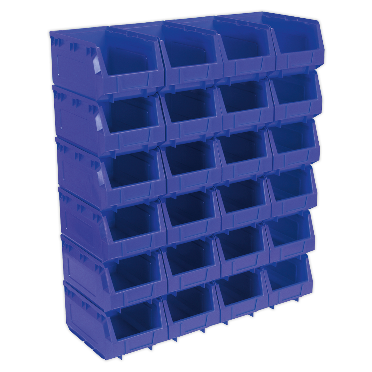 Plastic Storage Bin 150 x 240 x 130mm, Blue - Pack of 24 TPS324B