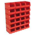 Plastic Storage Bin 150 x 240 x 130mm, Red - Pack of 24 TPS324R