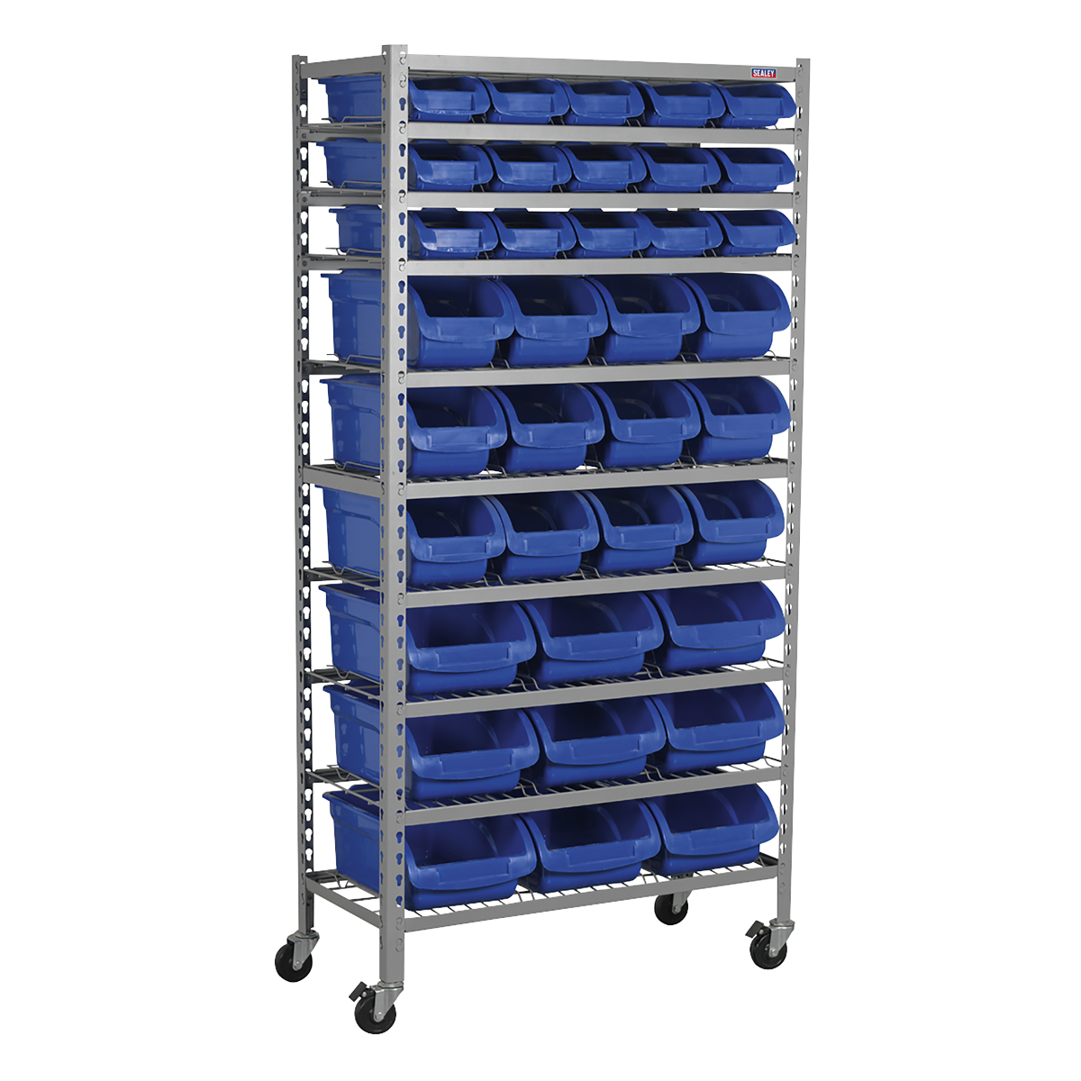 Mobile Bin Storage System with 36 Bins TPS36