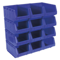 Plastic Storage Bin 210 x 355 x 165mm, Blue - Pack of 12 TPS412B