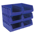 Plastic Storage Bin 310 x 500 x 190mm, Blue - Pack of 6 TPS56B