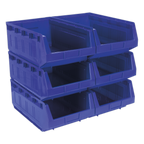 Plastic Storage Bin 310 x 500 x 190mm, Blue - Pack of 6 TPS56B