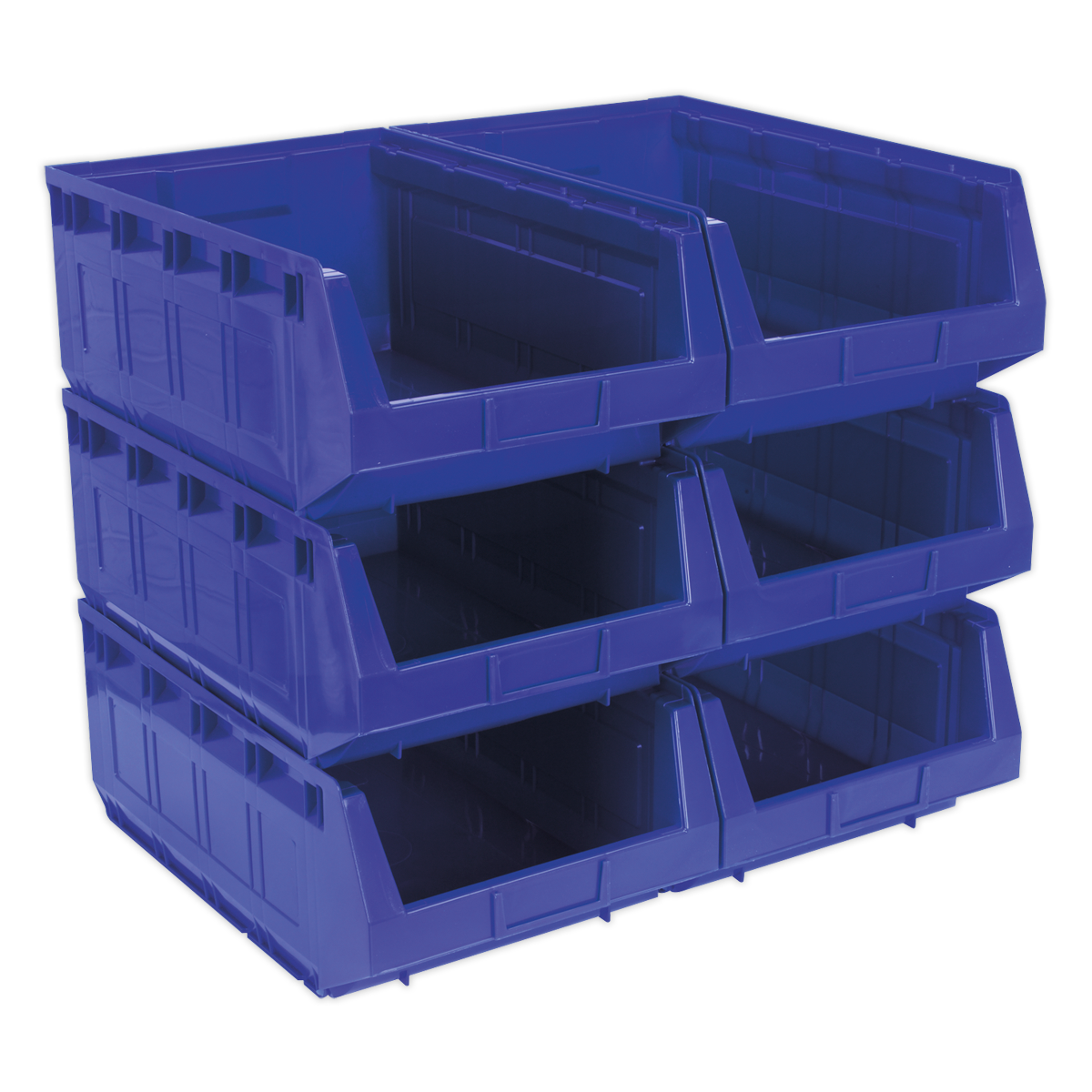 Plastic Storage Bin 310 x 500 x 190mm, Blue - Pack of 6 TPS56B